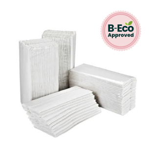 White 2 Ply C Fold Handtowel 230mm X 310mm (2295 Sheets)