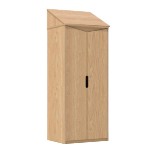 Etan 2 Door Wardrobe With Sloping Top In Lissa Oak