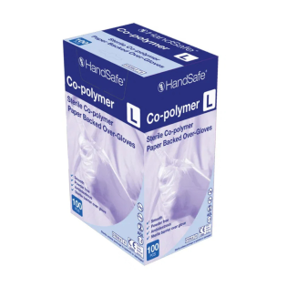 Sterile Co-Polymer Paper Backed Over-Gloves Large