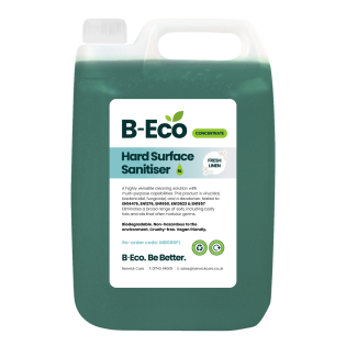 B-Eco Hard Surface Sanitiser Concentrate 2 x 5L (Fresh Linen Fragrance)