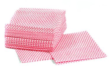 GleemX Coloured Cloths Red Flat Packed 42 x 38 cm