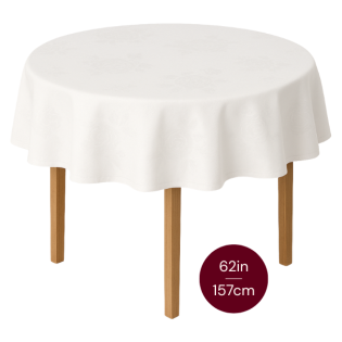 Round Table Cloth with Rose Design (62in / 157cm) - 10 COLOURS AVAILABLE