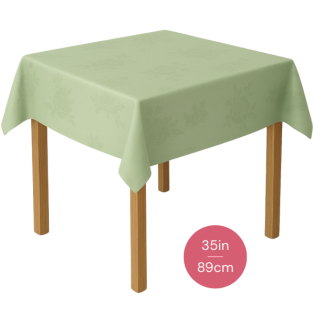 Square Table Cloth with Rose Design (35in / 89cm) - 10 COLOURS AVAILABLE