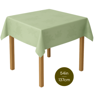 Square Table Cloth with Rose Design (54in / 137cm) - 10 COLOURS AVAILABLE