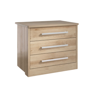 Voyage 3 Drawer Wide Chest in Elm