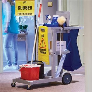 Janitor Cart with Vinyl Bag