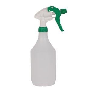 Clear Bottle with Green Trigger Spray 