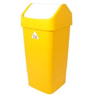 Flip Top Bin 50L: Yellow