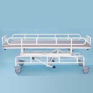 Adjustable Height, Cot Sides & Padded Base Shower Trolley
