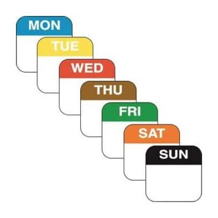 Removable Food Day of the Week Labels (24 x 24mm)