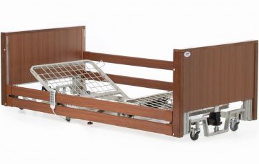 Astro Low 4 Section Profiling Bed With Siderails, Walnut 