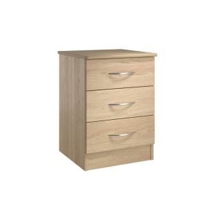 Banbury 3 Drawer Bedside in Lissa Oak
