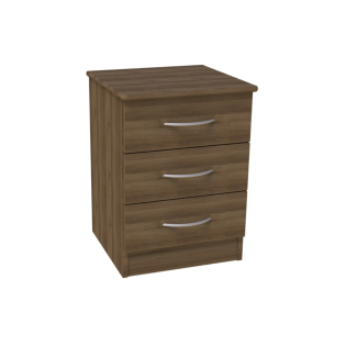 Banbury 3 Drawer Bedside in Opera Walnut