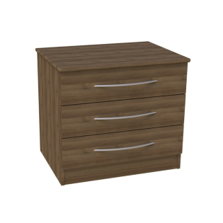 Banbury 3 Drawer Wide Chest in Opera Walnut