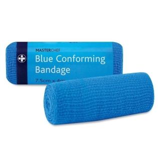 Blue Conforming Bandage 7.5cm x 4m