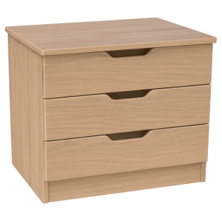 Europa Couture: 3 Drawer Chest-Light Oak