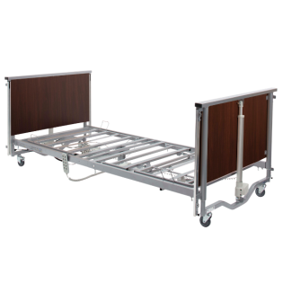 Elite Low Profiling Bed Without Side Rails in Walnut