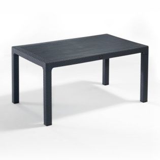 San Francisco 1500 x 900mm Table - Anthracite, 6 seater