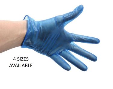 Blue Vinyl Powder Free Glove