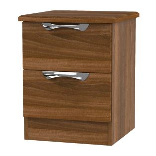Europa Viva Noche: 2 Drawer Bedside with Lockable Top Drawer