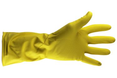 Rubber Glove Large Yellow