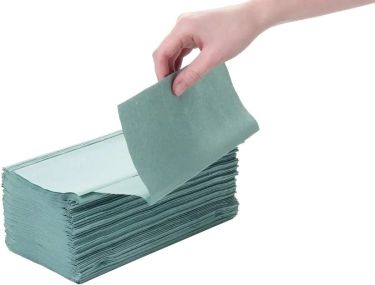 Single Fold Handtowel Green 1Ply