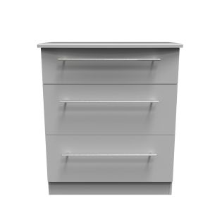 Urban 3 Drawer Wide Chest  in Grey Matt
