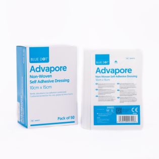 Advapore Fabric Non-woven Adhesive Wound Dressing 10X15 cm