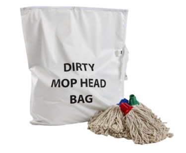 Washable Mop Head Bag: White