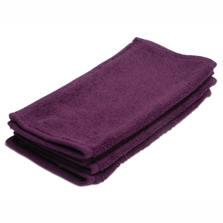 Luxury Knitted Face Cloth - Plum