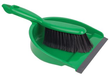 Janitorial Dust Pan And Brush Green