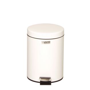 Metal Bathroom Pedal Bin 3L: White 