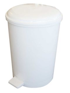 Plastic Pedal Bin 12 L White