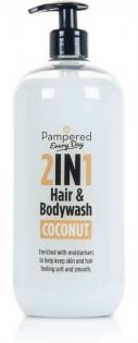 9 x Pampered 2in1 Hair And Body Wash Coconut