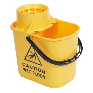 Heavy Duty Mop Bucket with Wringer Yellow 15L