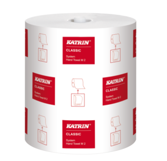 Katrin System 2Ply White Hand Towel Roll x 6