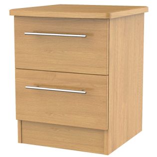 Europa Urban 2 Drawer Bedside with Lockable Top Drawer