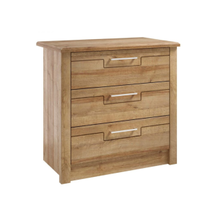 Signet 3 Drawer Wide Chest in Mountain Oak