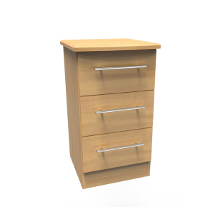 Europa Urban 3 Drawer Bedside in Modern Oak