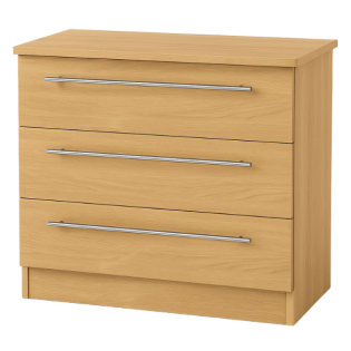 Urban 3 Drawer Wide Chest in Modern Oak
