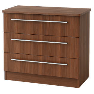 Urban 3 Drawer Wide Chest in Noche Walnut