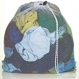 Mesh Bag - Drawstring; 64 X 84Cm White