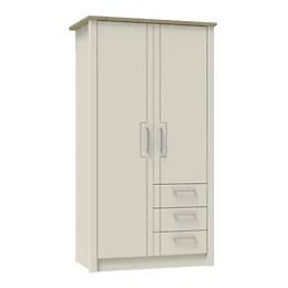 Signet Combi Wardrobe in Cashmere and Mountain Oak