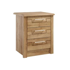 Signet 3 Drawer Bedside in Mountain Oak
