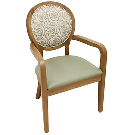 Como Oriental Green Dining Arm Chair, Oak