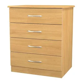 Stretton 4 Drawer Wide Chest Modern Oak