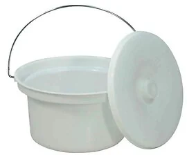Commode Pot - Round/White