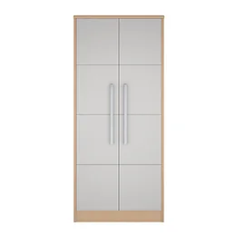 Voyage Wardrobe in Lissa Oak with Cream Doors
