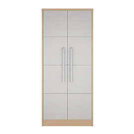 Voyage Wardrobe in Lissa Oak with Cream Doors