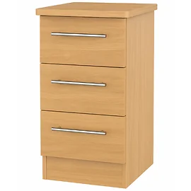 Europa Urban 3 Drawer Bedside in Modern Oak